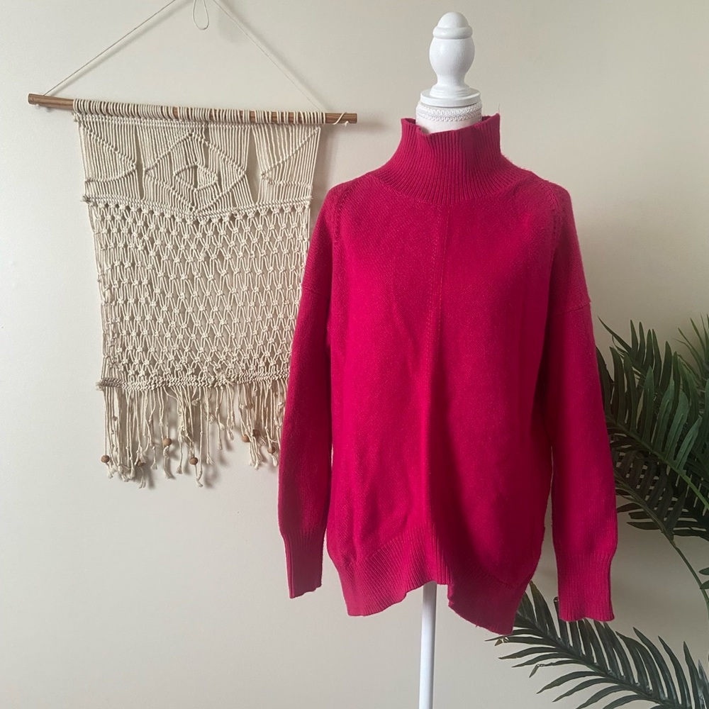 Maeve by Anthropologie “Crystal Tunic” Oversized Turtleneck Sweater